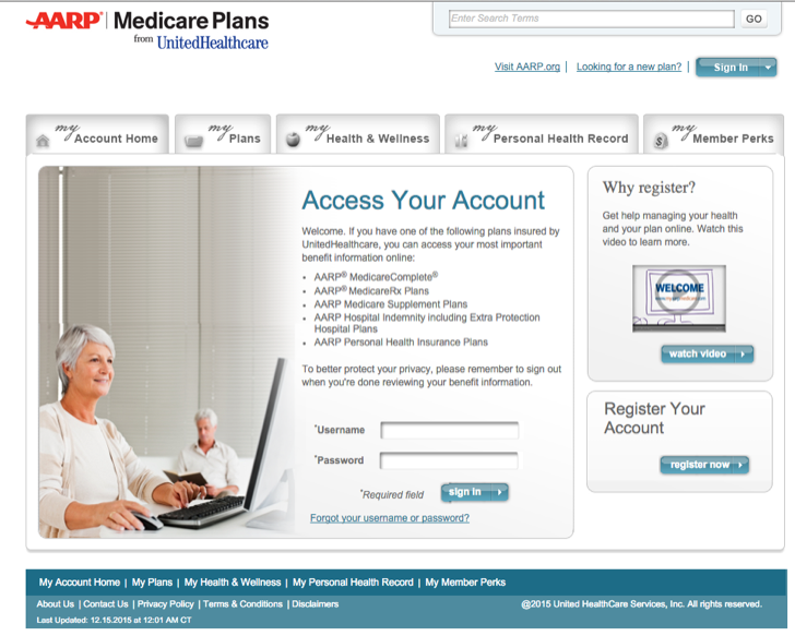 register for your AARP medicare plan online