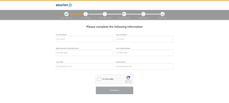 file an asurion phone claim online
