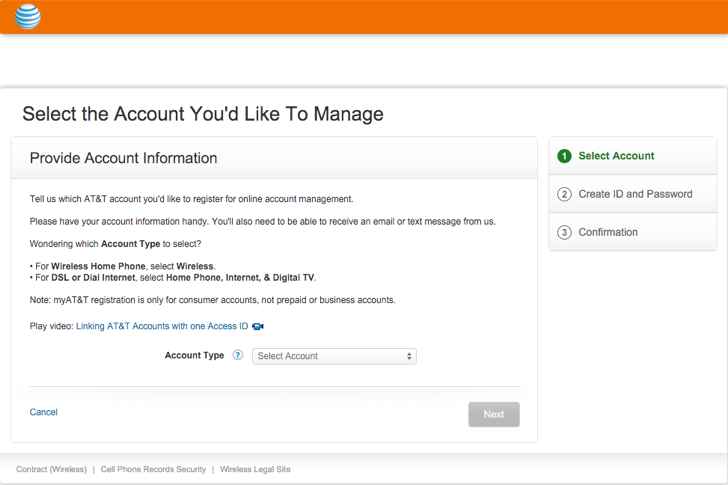 manage an at&t wireless account online