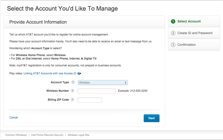 manage an at&t wireless account online