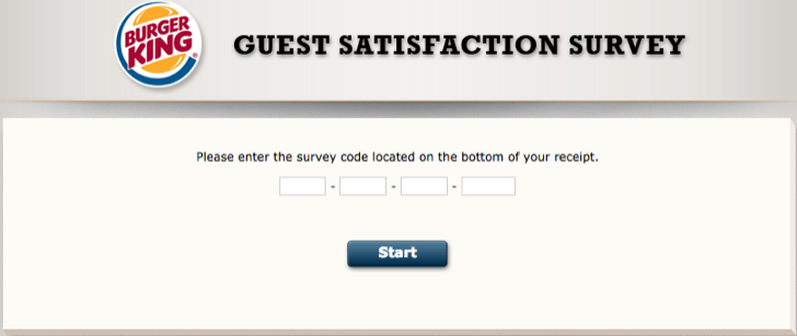 burger king guest satisfaction survey