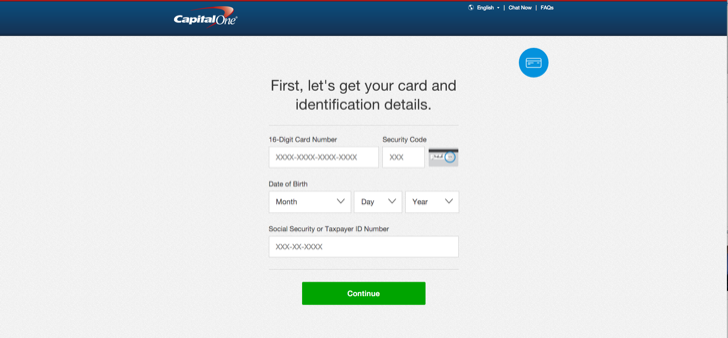 activate your new capital one card