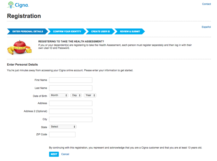 mycigna account