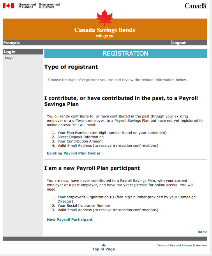 manage your Canada savings bonds online