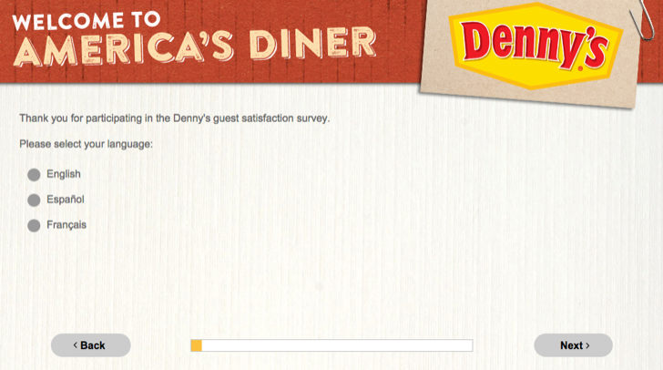 dennys guest satisfaction survey
