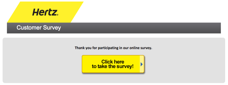 take part in the Hertz customer survey to get a promotional code