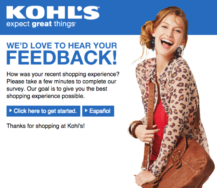 kohls customer satisfaction survey