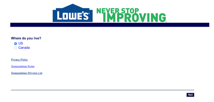 take part in the Lowe's customer satisfaction survey