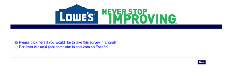 take part in the Lowe's customer satisfaction survey