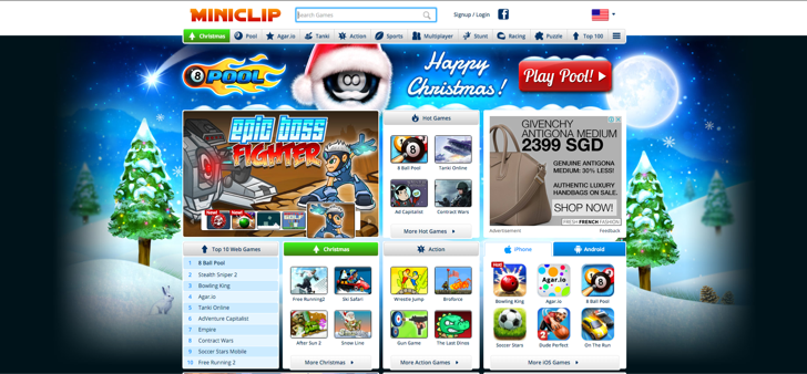 sign up for a free Miniclip account