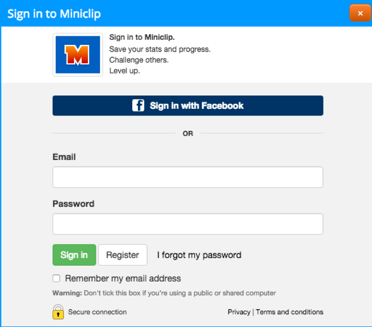 miniclip account for free