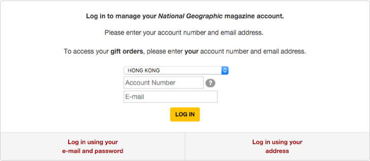 renew your subscription for National Geographic magazine