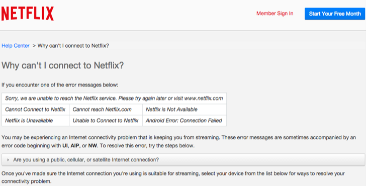 netflix tv help