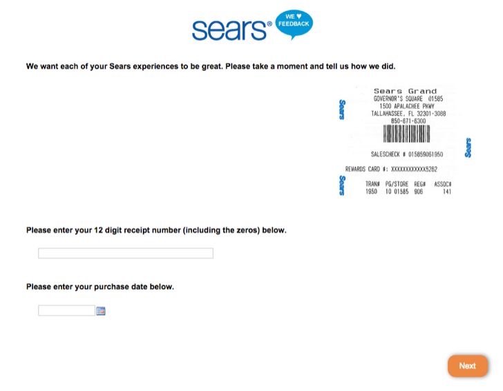 sears customer satisfaction survey