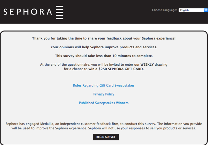 sephora customer satisfaction survey