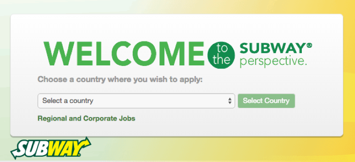 subway online job application system