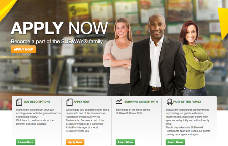 subway online job application system