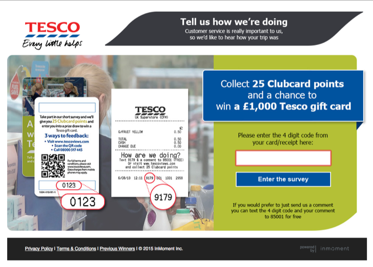 take part in the TESCO survey