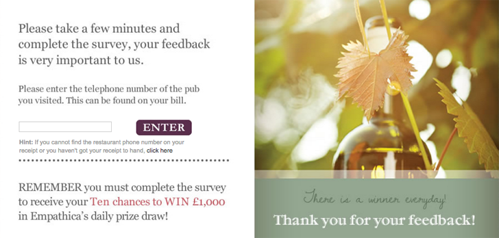 vintage inns guest satisfaction survey