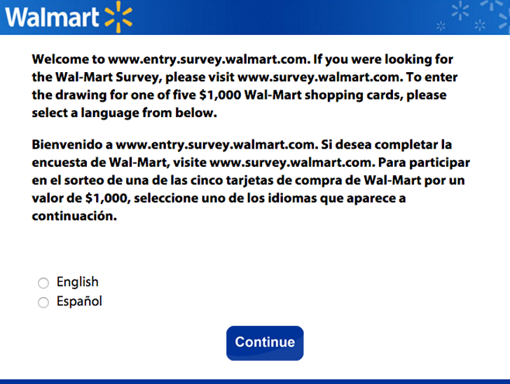 walmart survey