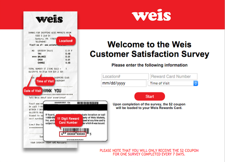 take part in the Weis customer satisfaction survey