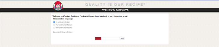 take part in the Wendy's customer satisfaction survey