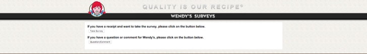 take part in the Wendy's customer satisfaction survey