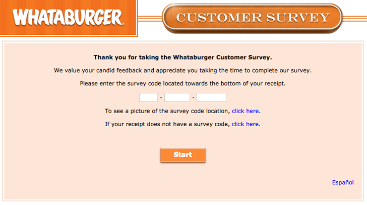 whataburger customer survey